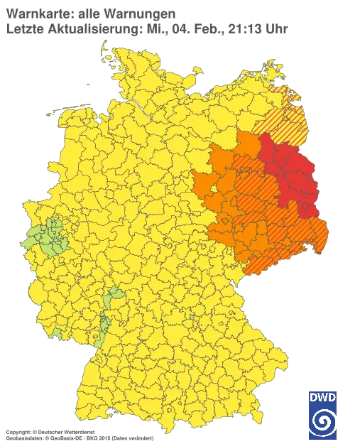 Aktuelle Wetterwarnungen für  Kronach