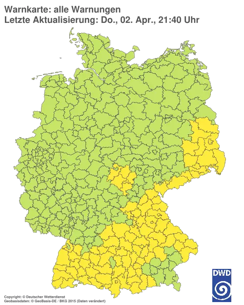 Aktuelle Wetterwarnungen für %region%