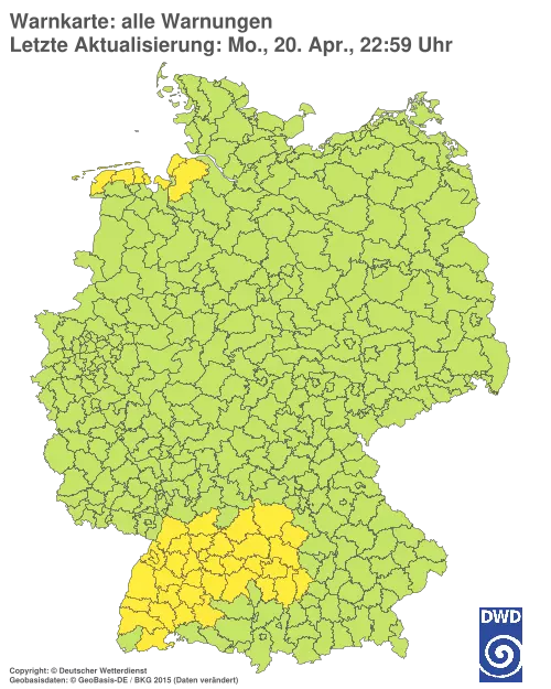 Aktuelle Wetterwarnungen für %region%