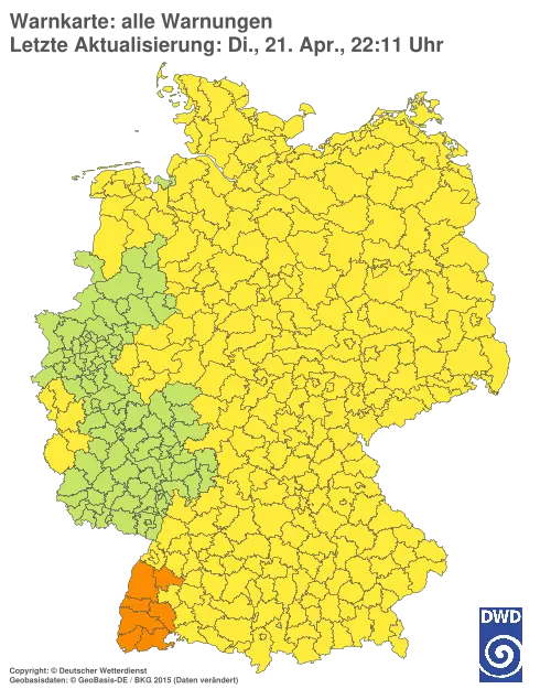 Aktuelle Wetterwarnungen für %region%