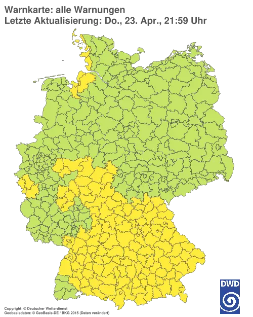 Aktuelle Wetterwarnungen für %region%