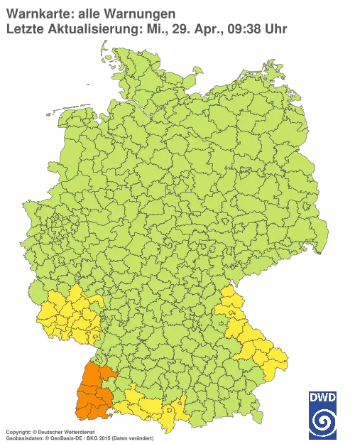 Aktuelle Wetterwarnungen für %region%
