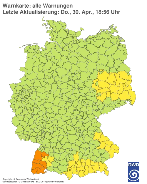 Aktuelle Wetterwarnungen für %region%