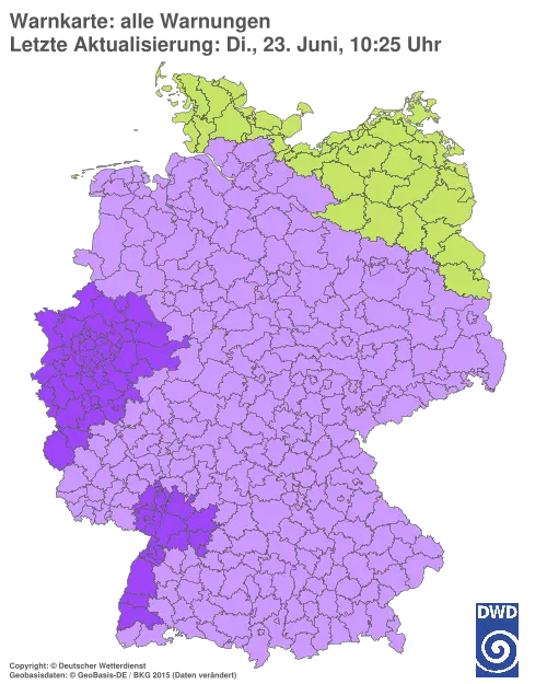 Aktuelle Wetterwarnungen für %region%