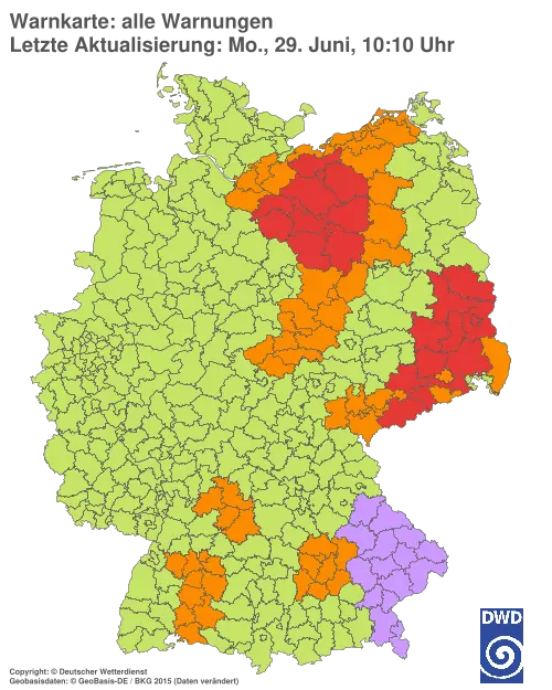 Aktuelle Wetterwarnungen für %region%