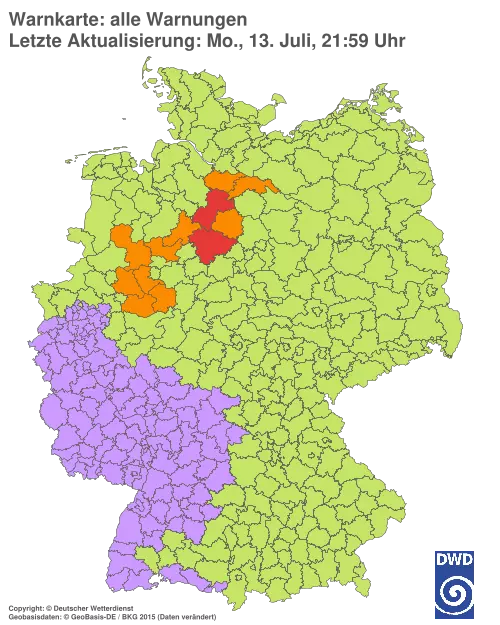 Aktuelle Wetterwarnungen für %region%