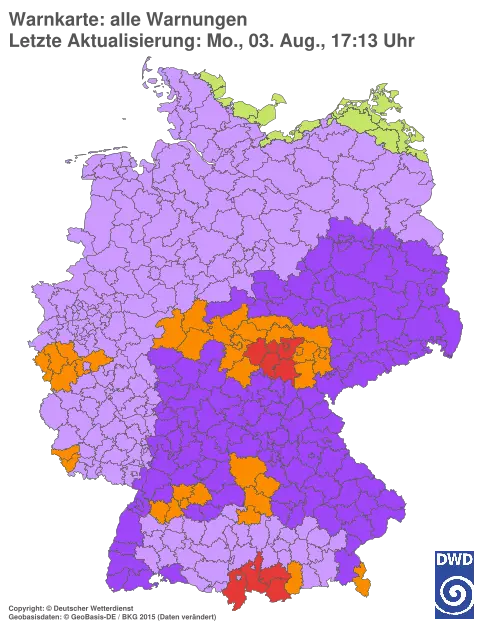 Aktuelle Wetterwarnungen für %region%
